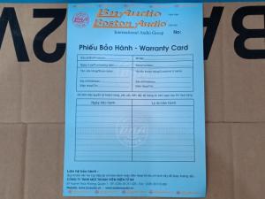 Loa Boston Audio BA-452V có phiếu bảo hành chính hãng kèm theo đầy đủ thông tin