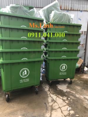 Phân phối bán thùng rác công cộng 660L nhựa HDPE