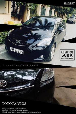 thuê xe tự lái 4 chỗ toyota vios 500k/ngày giá rẻ tại hà nội