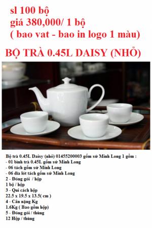 Quà tặng ấm chén in logo - gốm sứ limac