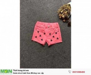 Quần short kaki thun Mickey cao cấp