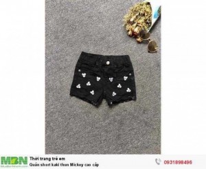 Quần short kaki thun Mickey cao cấp