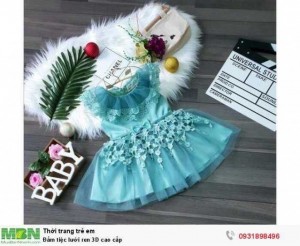 Đầm tiệc lưới ren 3D cao cấp