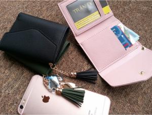 Ví nữ MINI thời trang nắp gập tua rua