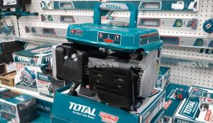 Mặt sau máy phát điện mini chống ồn chạy xăng Total TP18001