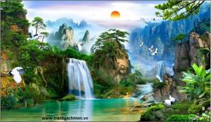 tranh phong cảnh 3d - gạch tranh 3d