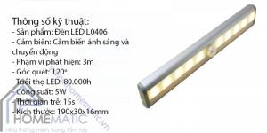 Đèn tủ quần áo đa năng cảm ứng chuyển động và ánh sáng L0406