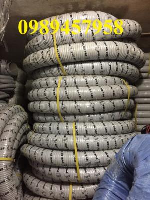 Ống thông khí, ống hút bụi gân nhựa, ống nhựa mềm lõi thép phi 200