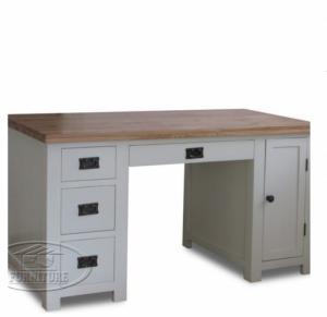 Bàn làm việc gỗ sồi Mỹ màu trắng nóc sồi Dài 150cm