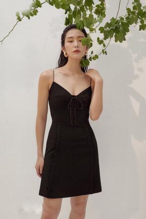 Đầm chữ A đan dây ngực dễ thương (DB2403)