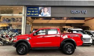 Giá xe Ford Ranger Raptor 2019 màu đỏ, trả trước 300 triệu có xe giao ngay tại Ford Gia Định - Gọi ngay 0966877768 (Mr Hải 24/24)