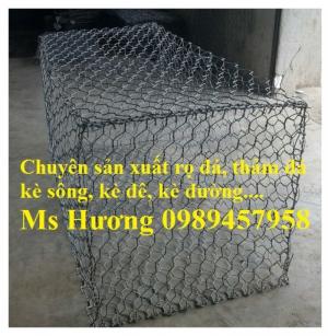 Chuyên sản xuất rọ đá mạ kẽm, thảm đá, rồng đá mạ kẽm kè đường, kè sông, rọ thép trang trí mới 100%
