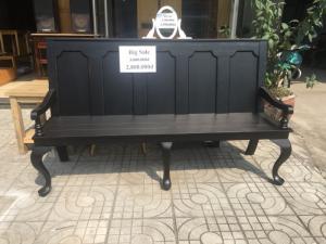 Ghế Bench có tựa màu đen giả cổ dài 1m8
