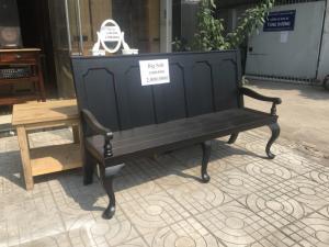 Ghế Bench có tựa màu đen giả cổ dài 1m8