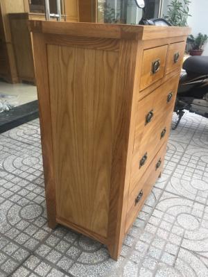 Tủ 5 ngăn kéo gỗ sồi KT: 85x45x100cm