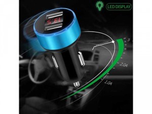 Tẩu xạc ôtô dành cho điện thoại 3,1A 2 cổng USB tiện dụng