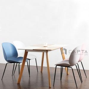 Beetle-P | Ghế cafe-fastfood thân nhựa chân thép sơn nhập khẩu