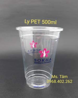 Ly PET 500ml in 3 màu cao cấp