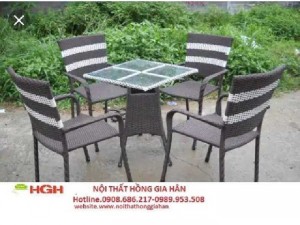 Ghế cafe mây nhựa hghi2