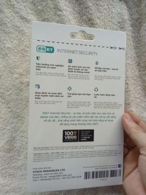 Phần mềm diệt virus bản quyền Eset Internet Security - 1 user - 12 tháng