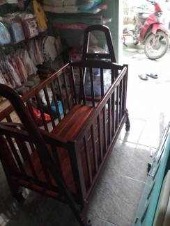 Thanh lí nôi gỗ cũi gỗ 2 trong 1