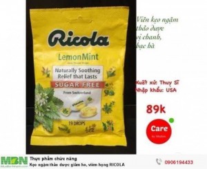 Kẹo ngậm thảo dược giảm ho, viêm họng RICOLA