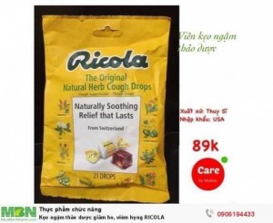 Kẹo ngậm thảo dược giảm ho, viêm họng RICOLA