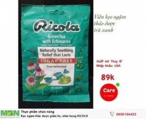 Kẹo ngậm thảo dược giảm ho, viêm họng RICOLA