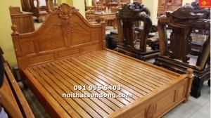 Giường Ngủ Hoàng Gia Gỗ Tự Nhiên Cao Cấp