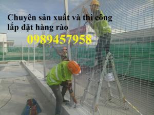 Hàng rào mạ nhúng nóng phi 5 ô 50x100, 50x150, 50x200