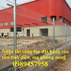 Nhận thi công lắp đặt hàng rào mạ kẽm điện phân phi 4, phi 5 ô 50x100, 50x150, 50x200, hàng rào mạ nhúng nóng tại Vĩnh Phúc