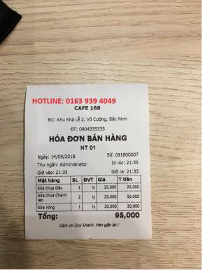 Máy tính tiền cho quán cafe giá rẻ