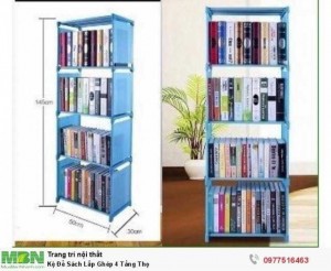 Kệ Để Sách Lắp Ghép 4 Tầng