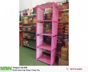 Kệ Để Sách Lắp Ghép 4 Tầng