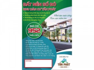 KDC Tấn Phát, Chợ Gò Đen - Cần Guộc - Bến Lức - Long An, 11,9 tr/m2. Giá rẻ - lợi nhuận cao