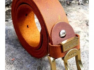 Thắt lưng da bò sáp, đầu đồng 100%