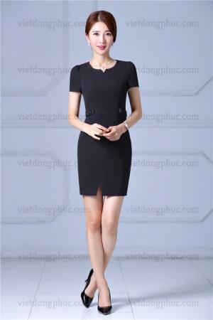 Xưởng may đồng phục váy liền thân công sở cao cấp, có giá rẻ nhất hiện nay