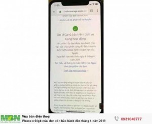 iPhone x 64gb màu đen còn bảo hành đến tháng 4 năm 2019