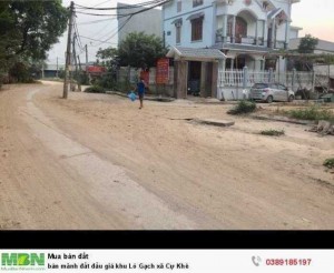 Bán mảnh đất đấu giá khu Lò Gạch xã Cự Khê
