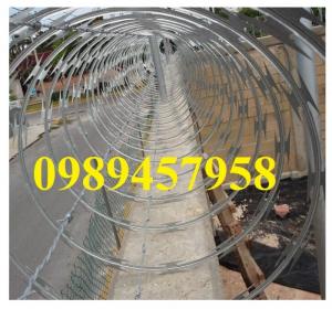 Dây gai tôn, dây kẽm lam, dây thép gai hình dao bảo vệ biệt thự giá rẻ nhất Hà Nội mới 100%