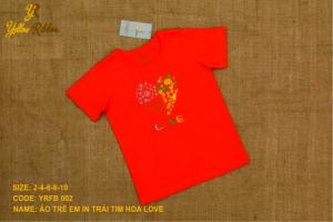 ÁO CỔ TRÒN IN TRÁI TIM DỄ THƯƠNG CHO GIA ĐÌNH