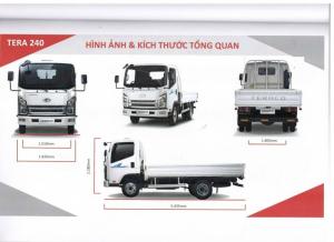 Xe tải Teraco 240L( 2,4 tấn) động cơ ISUZU mua xe tặng thùng chỉ có ở Hưng Yên
