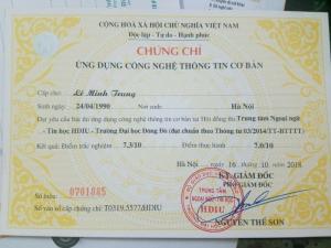 Địa chỉ cấp chứng chỉ tin học cơ bản IC3