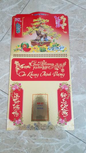 Làm lịch tết 2019 in thêm thông tin quảng cáo doanh nghiệp làm quà tặng