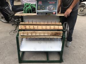 Máy tuốt lúa nếp sử dụng mô tơ Toàn Phát