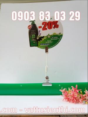Kẹp mỏ vịt, kẹp trưng bày sản phẩm, kẹp siêu thị quảng cáo, sức trẻ việt, wobbler trưng bày, kẹp wobbler