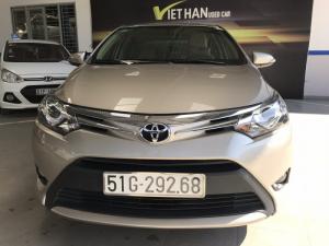 Bán Toyota VIOS G 1.5AT màu vàng cát số tự động sản xuất 2017 biển Sài Gòn mới 99%