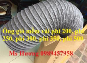 Ống thông khí simili phi 115, ống thông gió phi 125, ống gió vải phi 150, phi 200, phi 300, phi 500