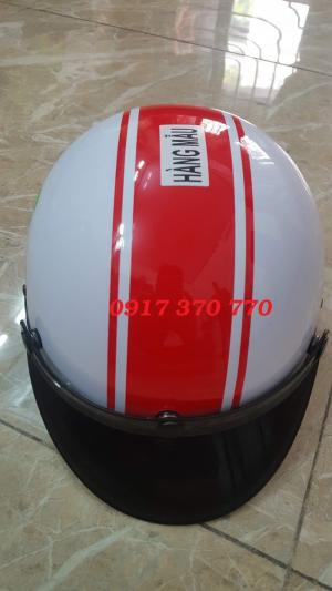 Xưởng làm nón bảo hiểm in thông tin quảng cáo theo yêu cầu giá rẻ