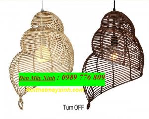 Đèn mây xoắn ốc, xưởng đen mây tre tại Hồ Chí Minh